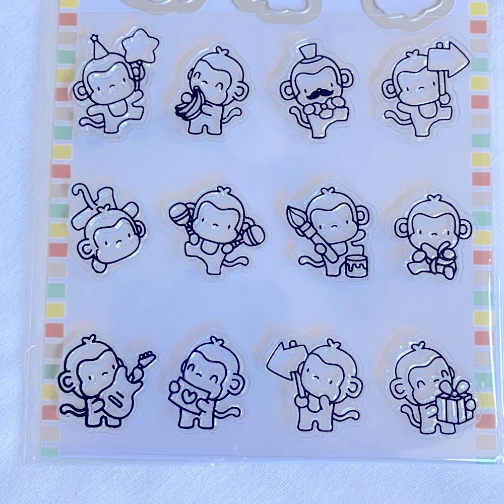 Mama Elephant stamp and die set NEW! Cute monkey design - Picture 2 of 9